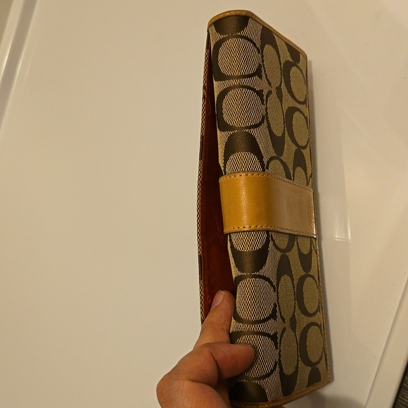 Vintage Coach monogram fold long wallet - Picture 6 of 8